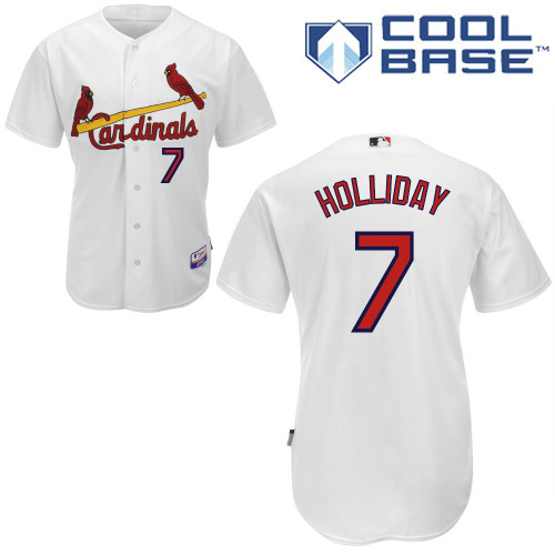 Matt Holliday #7 Youth Baseball Jersey-St Louis Cardinals Authentic Home White Cool Base MLB Jersey
